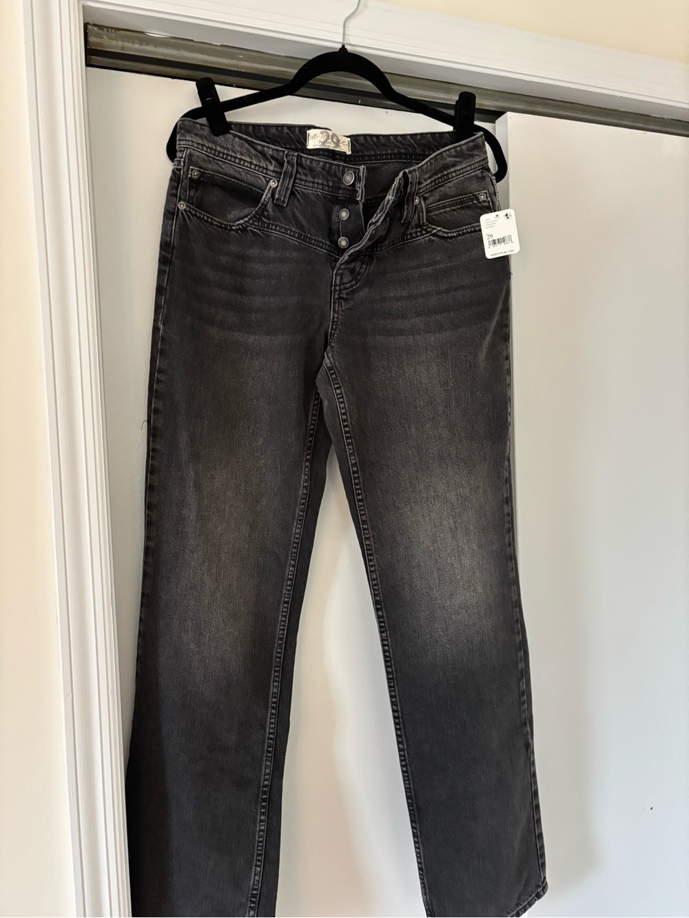 We The Free Faded Black Straight Leg Jeans